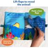 Skillmatics Peek-A-Boo Jungle Book – Soft Cloth Book for Baby, Infant & Toddler Toys, Crinkle Pages for Sensory Play, Gifts for Ages 6 Months and Up(Under the Sea)
