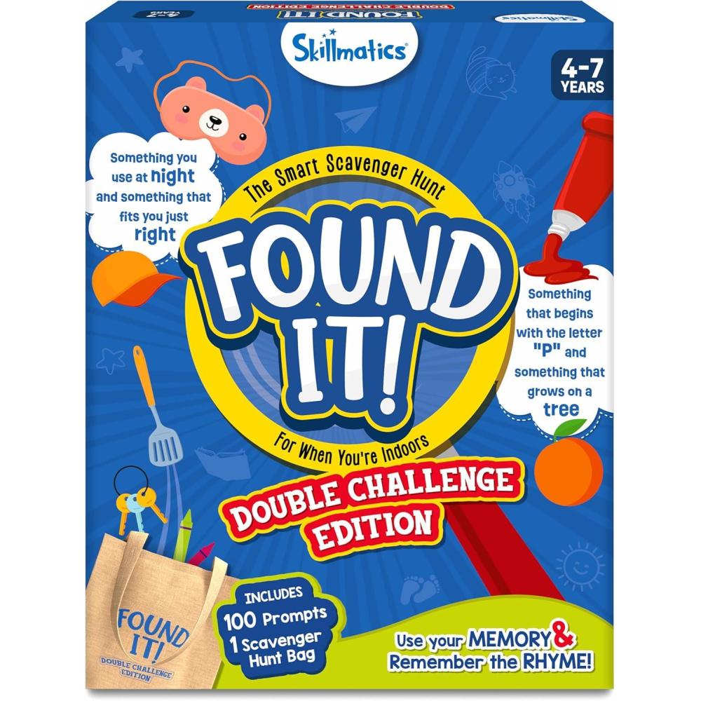 image:imageSkillmatics Board amp Card Game  Found It Scavenger Hunt for Kids Adults Families Educational Fun Gifts for Ages 6 7 8 9 and Up5 Indoor Double Challenge