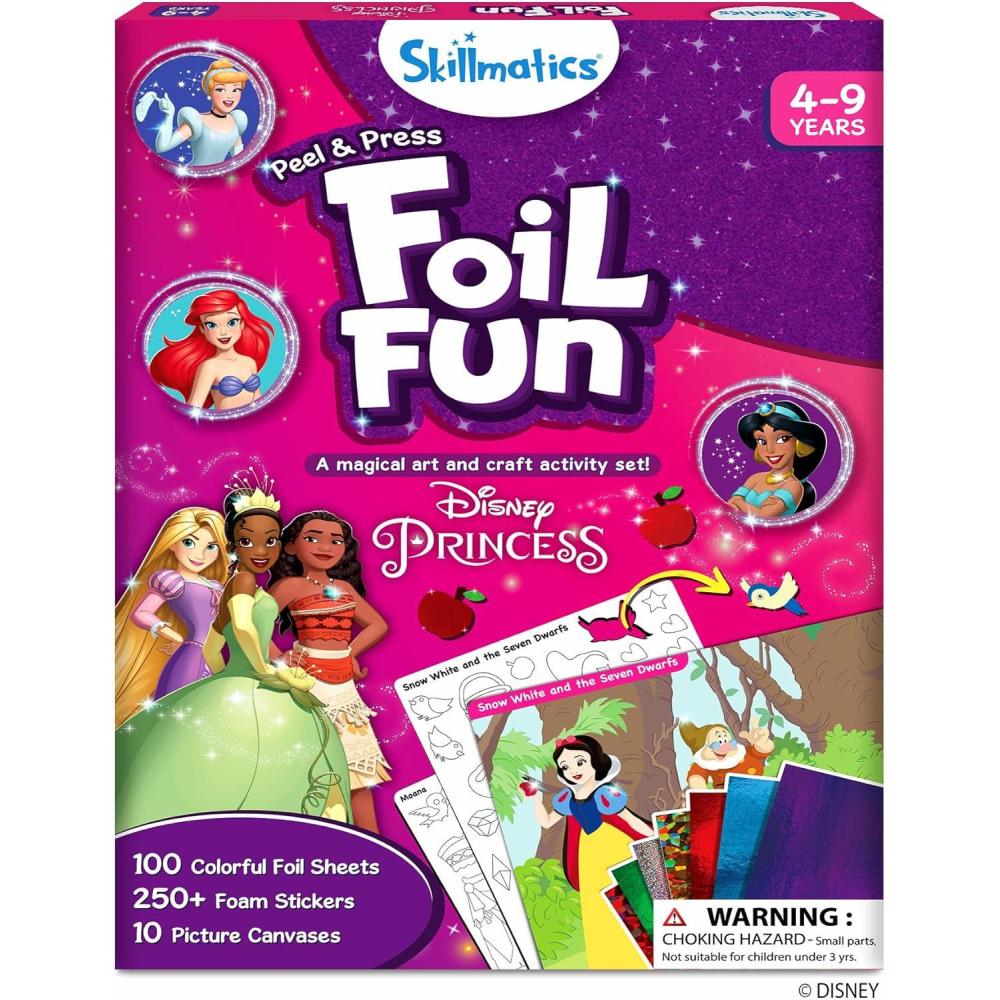 image:imageSkillmatics Foil Fun  PAW Patrol MessFree Art amp Craft Kits for Kids DIY Creative Activity Travel Toys Gifts for Fans of Chase Marshall Skye Girls Boys Ages 4 5 6 7 8 and Up3 Disney Princess