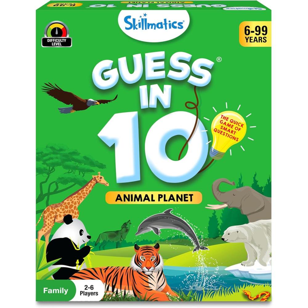 image:imageSkillmatics Guess in 10 Animals amp Countries Combo Perfect for Boys Girls Kids amp Families Who Love Card Games Educational Toys Travel Games Trivia Gifts for Ages 6 7 8 9 10 amp Up1 Animal Planet