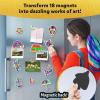 Skillmatics Foil Fun – Pretty Patterns, 18 DIY Magnets Mess-Free Art, Colorful Creative Party Activity, Craft Kits, 60+ Foam Stickers, Classroom Valentine’s Day Gifts for Kids, Teens, Adults, Families(1. Pretty Patterns)