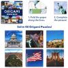 Skillmatics Origami Puzzle Book – 48 Folding Puzzles for Kids, Fun STEM Toy & Brain Teasers, Educational & Travel Gifts for Ages 8, 9, 10 and Up(All Around The USA)