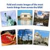 Skillmatics Origami Puzzle Book – 48 Folding Puzzles for Kids, Fun STEM Toy & Brain Teasers, Educational & Travel Gifts for Ages 8, 9, 10 and Up(All Around The USA)