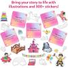 Skillmatics Storybook Art Kit – Create Fairytale Stories, DIY Craft & Writing Kit with 300+ Stickers, Scrapbooking & Journal Activity, Valentine’s Day Gifts for Kids Ages 5, 6, 7, 8, 9, 10(1. Unicorns & Princesses)