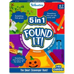 Skillmatics Board & Card Game – Found It, Scavenger Hunt for Kids, Adults, Families, Educational, Fun, Gifts for Ages 6, 7, 8, 9 and Up(4.⁠ ⁠Mega Pack 5 in 1)