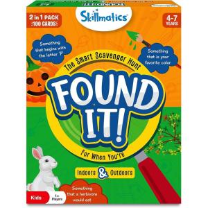 Skillmatics Board & Card Game – Found It, Scavenger Hunt for Kids, Adults, Families, Educational, Fun, Gifts for Ages 6, 7, 8, 9 and Up(⁠Indoors & Outdoors Combo)
