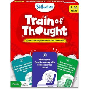 Skillmatics Card Game – Train of Thought, Fun for Family Game Night, Educational Toys, Travel Games for Kids, Teens and Adults, Gifts for Boys and Girls Ages 6, 7, 8, 9 and Up(Red)