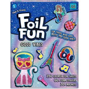Skillmatics Foil Fun – Girl Power, 20+ DIY Foil Art Magnets, Mess-Free Craft Kit, 60+ Foam Stickers, Fun Activity for Girls, Kids, Tweens, Teens (Ages 7-13), Valentine’s Day Gift, Travel, Party Favor(Good Vibes)