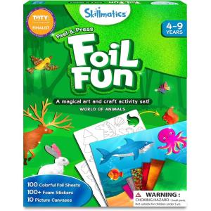 Skillmatics Foil Fun – PAW Patrol, Mess-Free Art & Craft Kits for Kids, DIY Creative Activity, Travel Toys, Gifts for Fans of Chase, Marshall, Skye, Girls, Boys, Ages 4, 5, 6, 7, 8 and Up(2. Animals)