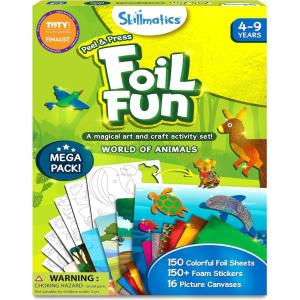 Skillmatics Foil Fun – PAW Patrol, Mess-Free Art & Craft Kits for Kids, DIY Creative Activity, Travel Toys, Gifts for Fans of Chase, Marshall, Skye, Girls, Boys, Ages 4, 5, 6, 7, 8 and Up(8. Animals Mega Pack)