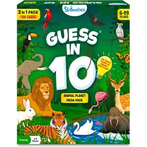 Skillmatics Guess in 10 Animals & Countries Combo, Perfect for Boys, Girls, Kids & Families Who Love Card Games, Educational Toys, Travel Games, Trivia, Gifts for Ages 6, 7, 8, 9, 10 & Up(9. Animal Planet Mega Pack)