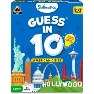 Skillmatics Guess in 10 Things That Go, Perfect for Boys, Girls, Kids Who Love Card Games, Educational Toys & Board Games, Gifts for Ages 6, 7, 8, 9(6. American Cities)