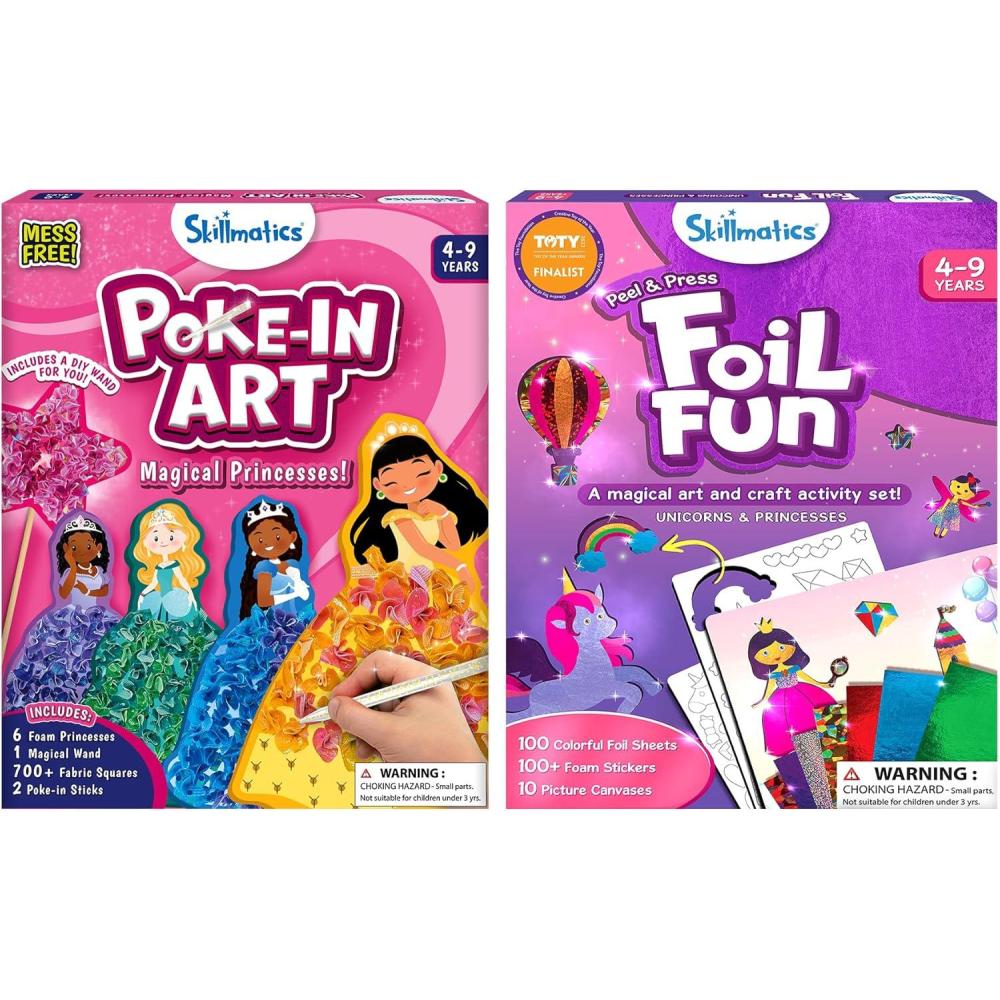 image:imageSkillmatics Poke in Art Magical Princess amp Foil Fun Unicorns amp Princesses Bundle No Mess Art for Kids DIY Creative Activity Gifts for Boys amp Girls Ages 4 5 6 7 8 9