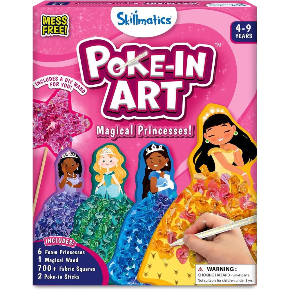 image:imageSkillmatics Pokein Art  Magical Princesses MessFree Fun for Kids DIY Wood Craft Kits Creative Activity Valentines Day Gifts for Girls amp Boys Ages 4 5 6 7 8 91 Magical Princesses