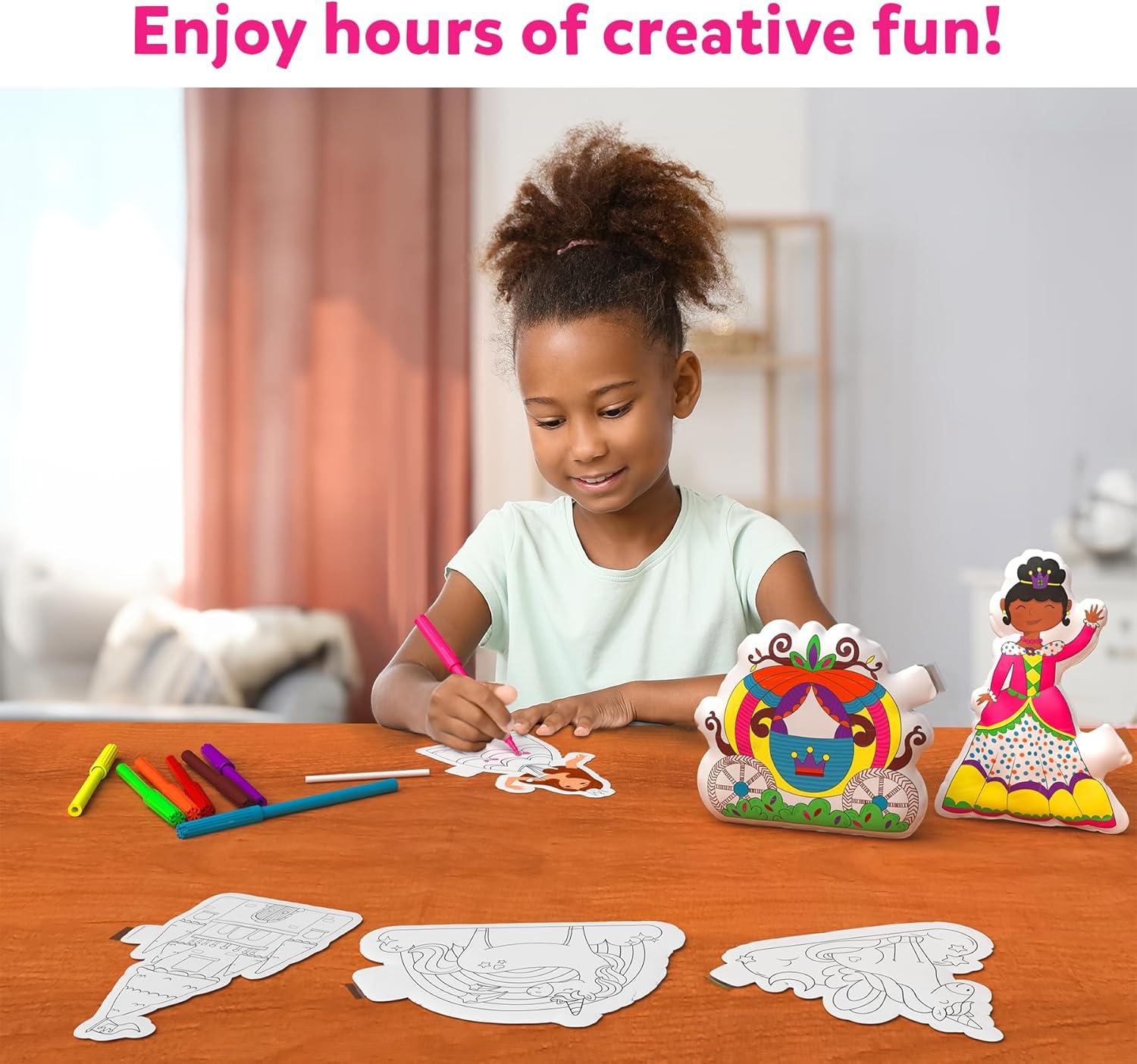 image:imageSkillmatics Inflatable Art for Kids  3D Unicorns amp Princesses Preschool Craft Kits Fun DIY Activity Coloring Set Gifts for Boys amp Girls Ages 4 5 6 7