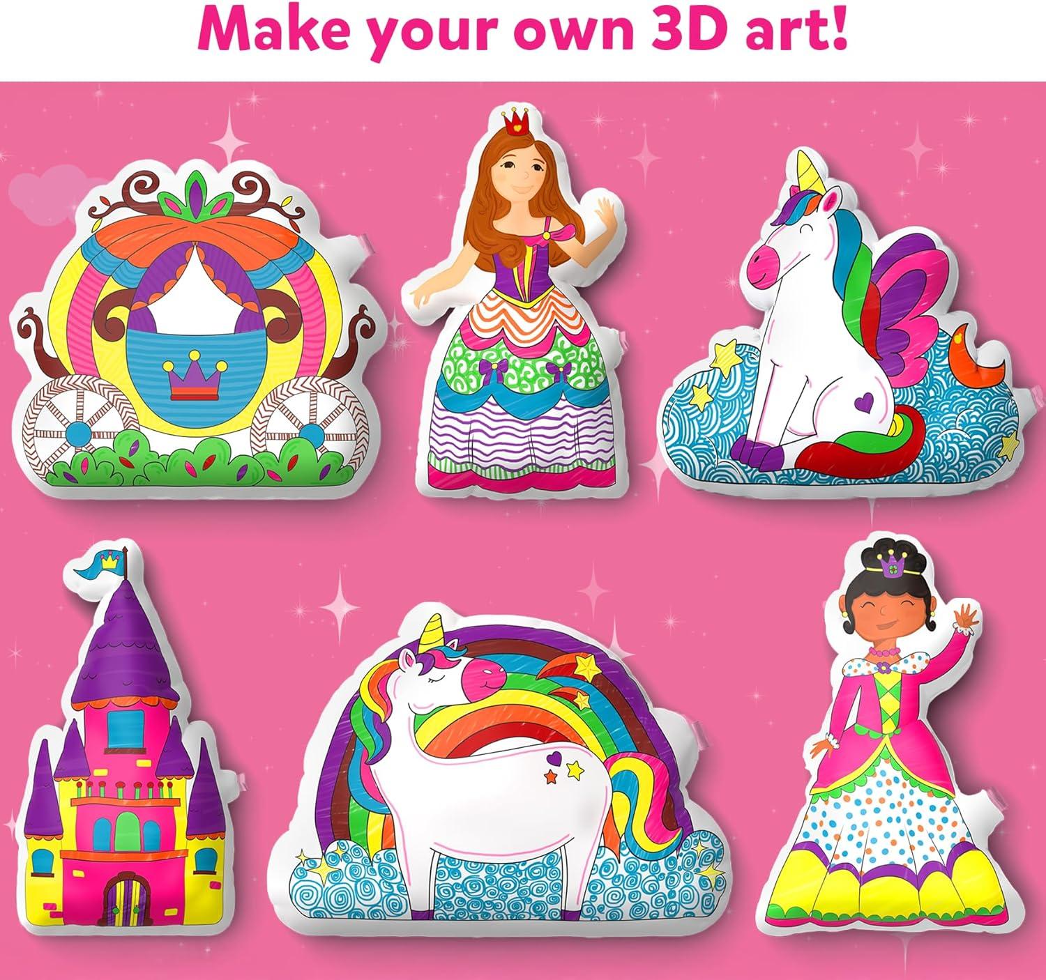 image:imageSkillmatics Inflatable Art for Kids  3D Unicorns amp Princesses Preschool Craft Kits Fun DIY Activity Coloring Set Gifts for Boys amp Girls Ages 4 5 6 7