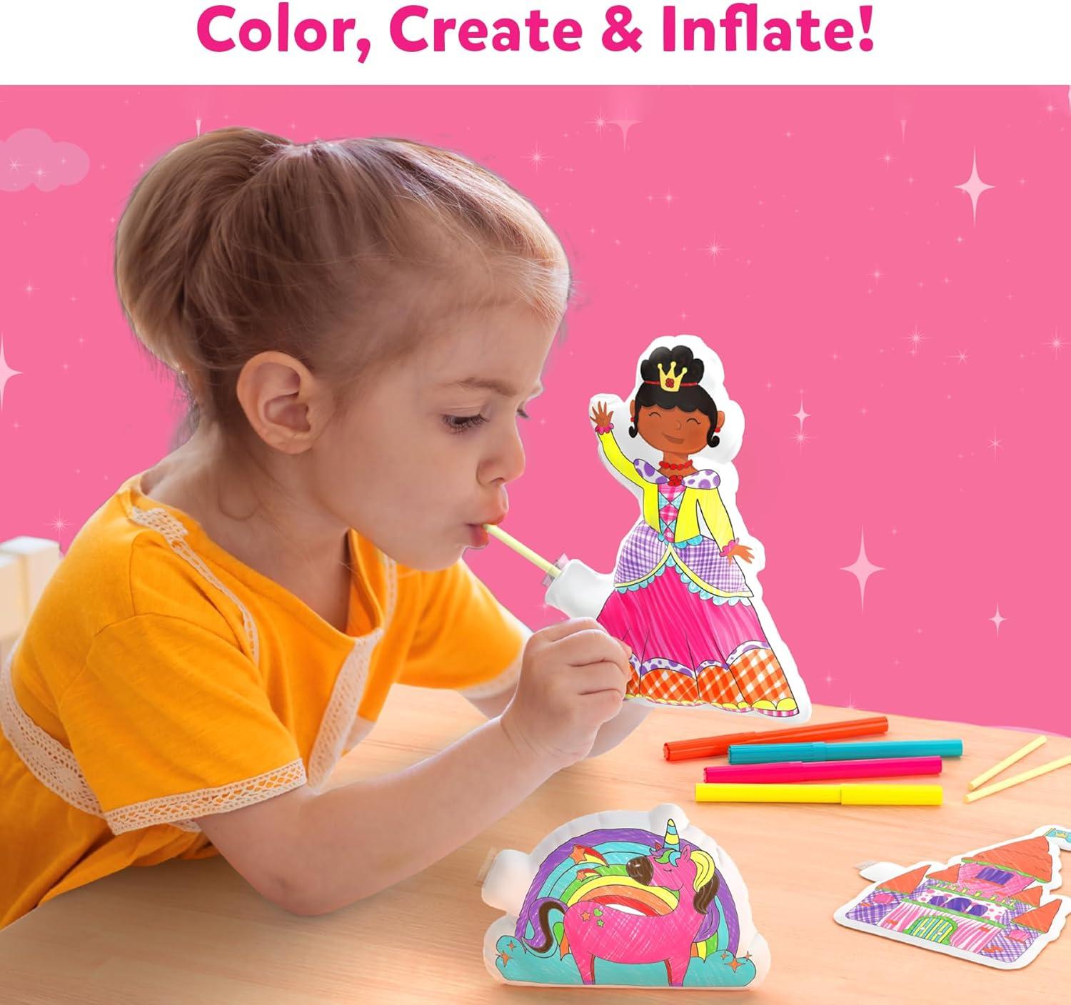 image:imageSkillmatics Inflatable Art for Kids  3D Unicorns amp Princesses Preschool Craft Kits Fun DIY Activity Coloring Set Gifts for Boys amp Girls Ages 4 5 6 7