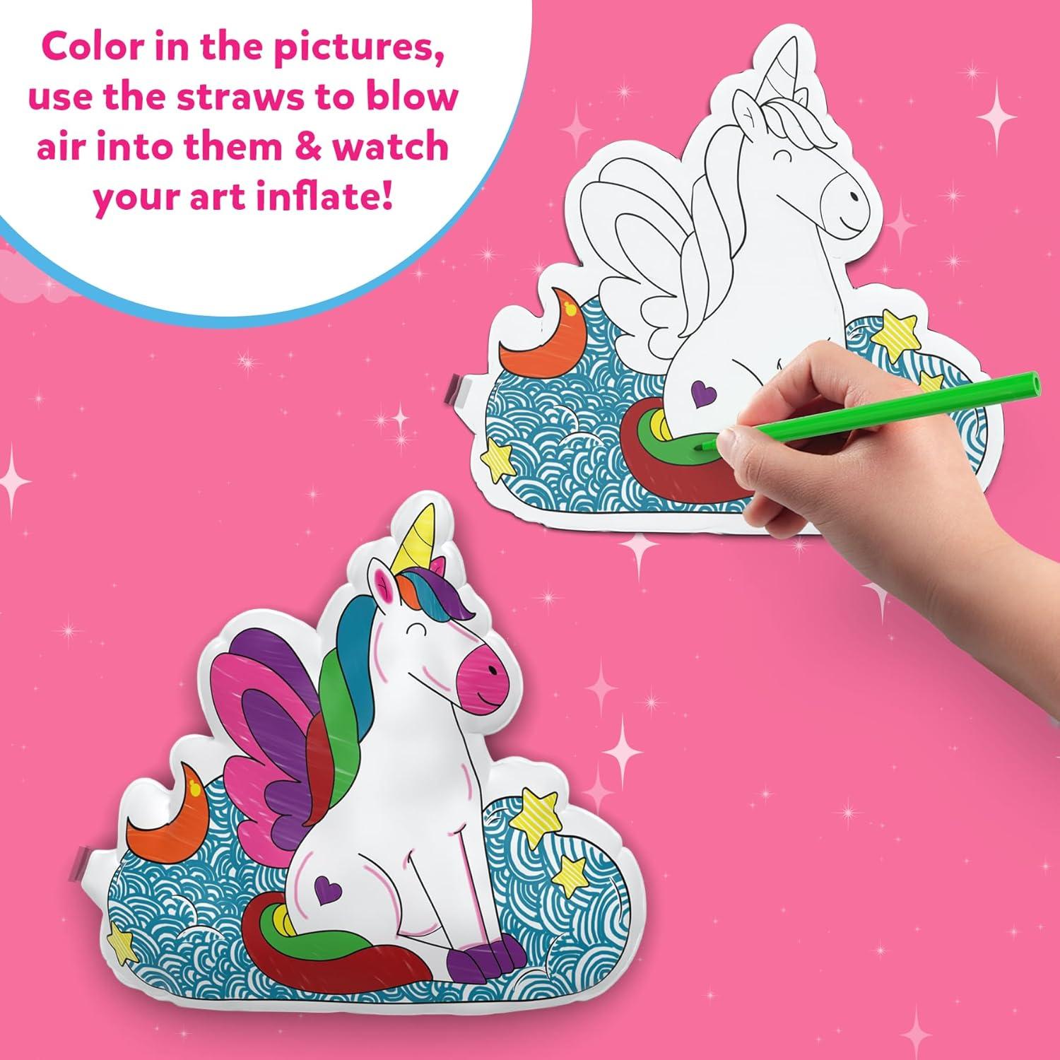 image:imageSkillmatics Inflatable Art for Kids  3D Unicorns amp Princesses Preschool Craft Kits Fun DIY Activity Coloring Set Gifts for Boys amp Girls Ages 4 5 6 7