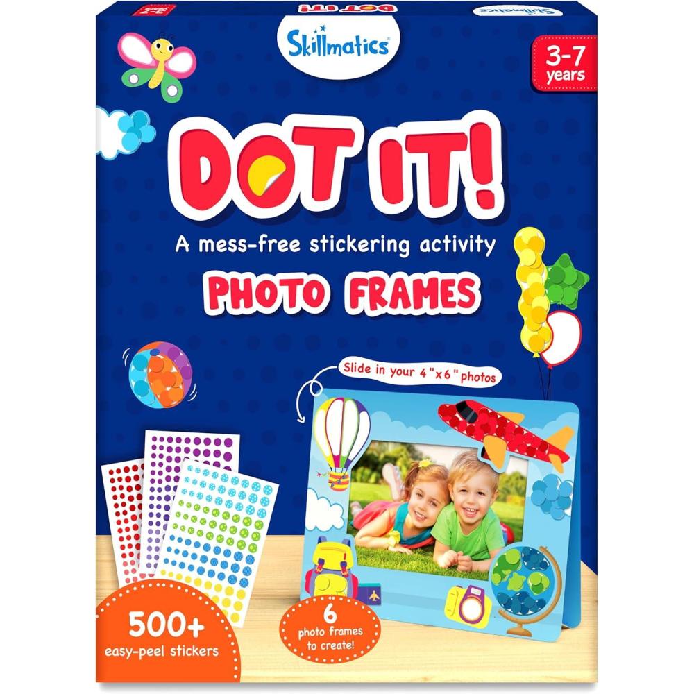 image:imageSkillmatics Dot It Sticker Art  Dinosaurs MessFree Fun for Kids 500 Stickers Craft Kits DIY Scrapbooking Activity Travel Toys Gifts for Boys amp Girls Ages 3 4 5 6 79 Photo Frames