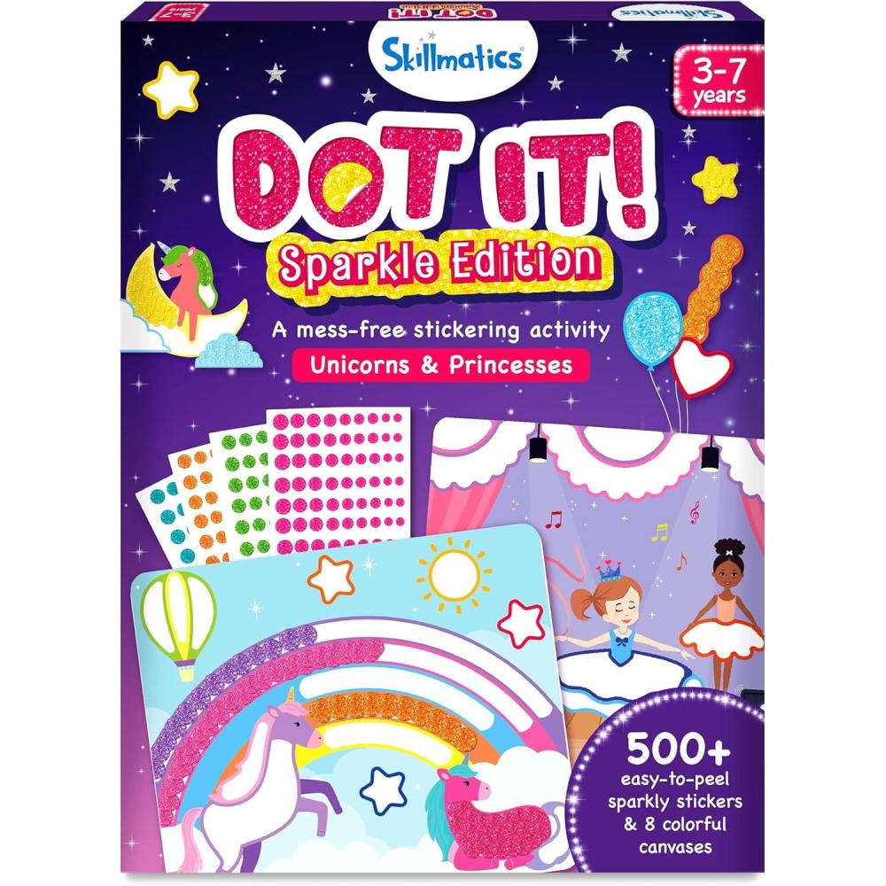 image:imageSkillmatics Dot It Sticker Art  Dinosaurs MessFree Fun for Kids 500 Stickers Craft Kits DIY Scrapbooking Activity Travel Toys Gifts for Boys amp Girls Ages 3 4 5 6 7Sparkle Edition