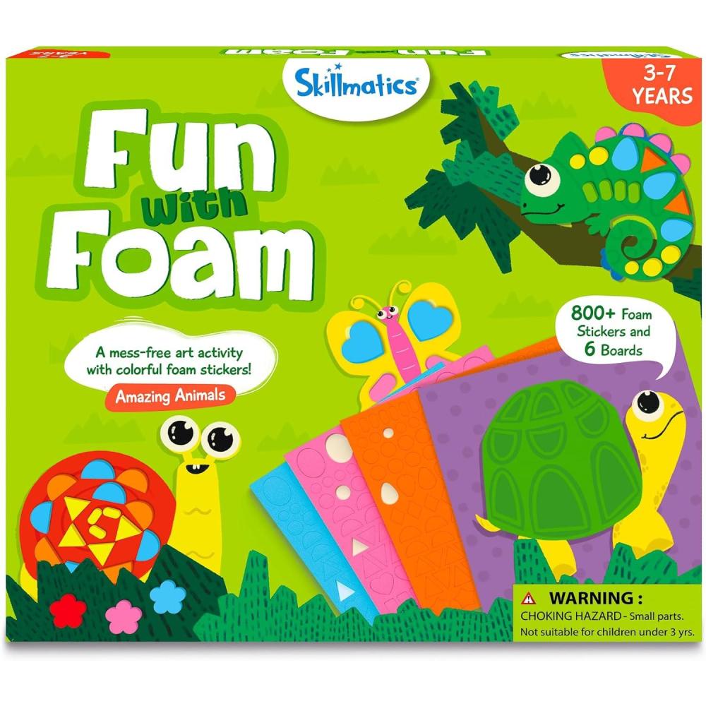 image:imageSkillmatics Foam Sticker Art Activity  Unicorns amp Princesses MessFree Fun for Kids 800 3D Foam Stickers DIY Felt Craft Kits Valentines Day Gifts for Girls amp Boys Ages 3 4 5 6 71 Animals