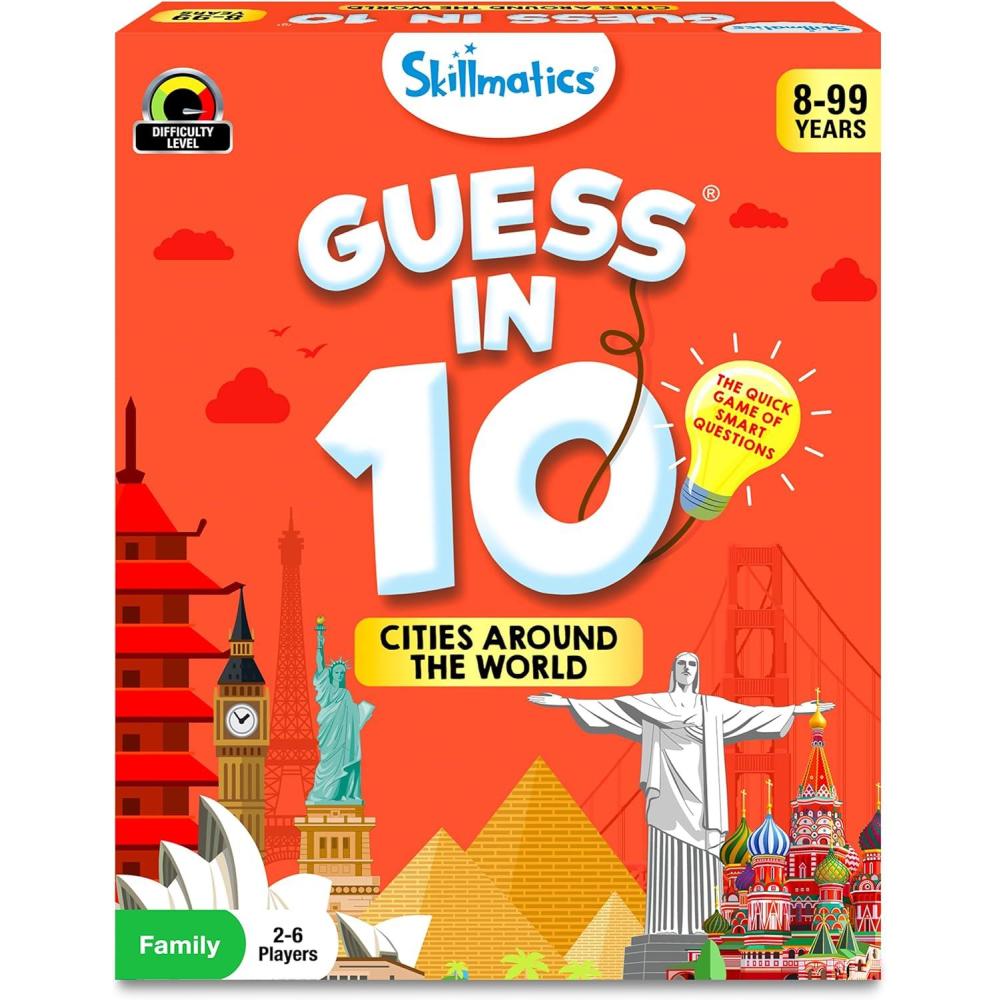 image:imageSkillmatics Guess in 10 Legendary Landmarks Educational Travel Toys for Boys Girls and Kids Who Love Card Games Board Games Geography and History Trivia Gifts for Ages 8 9 10 and Up4 Cities Around the World