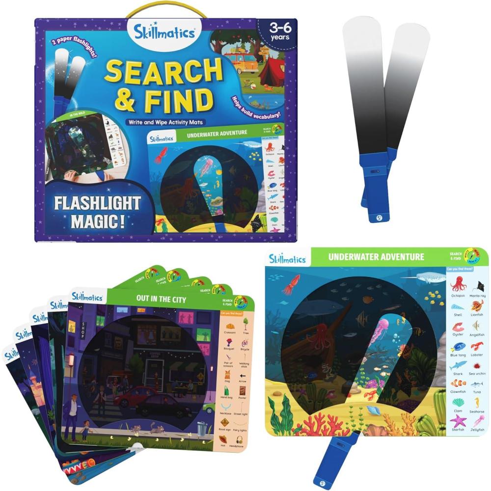 image:imageSkillmatics I Can Write  Reusable Preschool Learning Activities Educational Toy and Game Back to School Supplies Gifts for Students Kids Toddlers Ages 3 4 5 6Search  Find Flashlight Magic