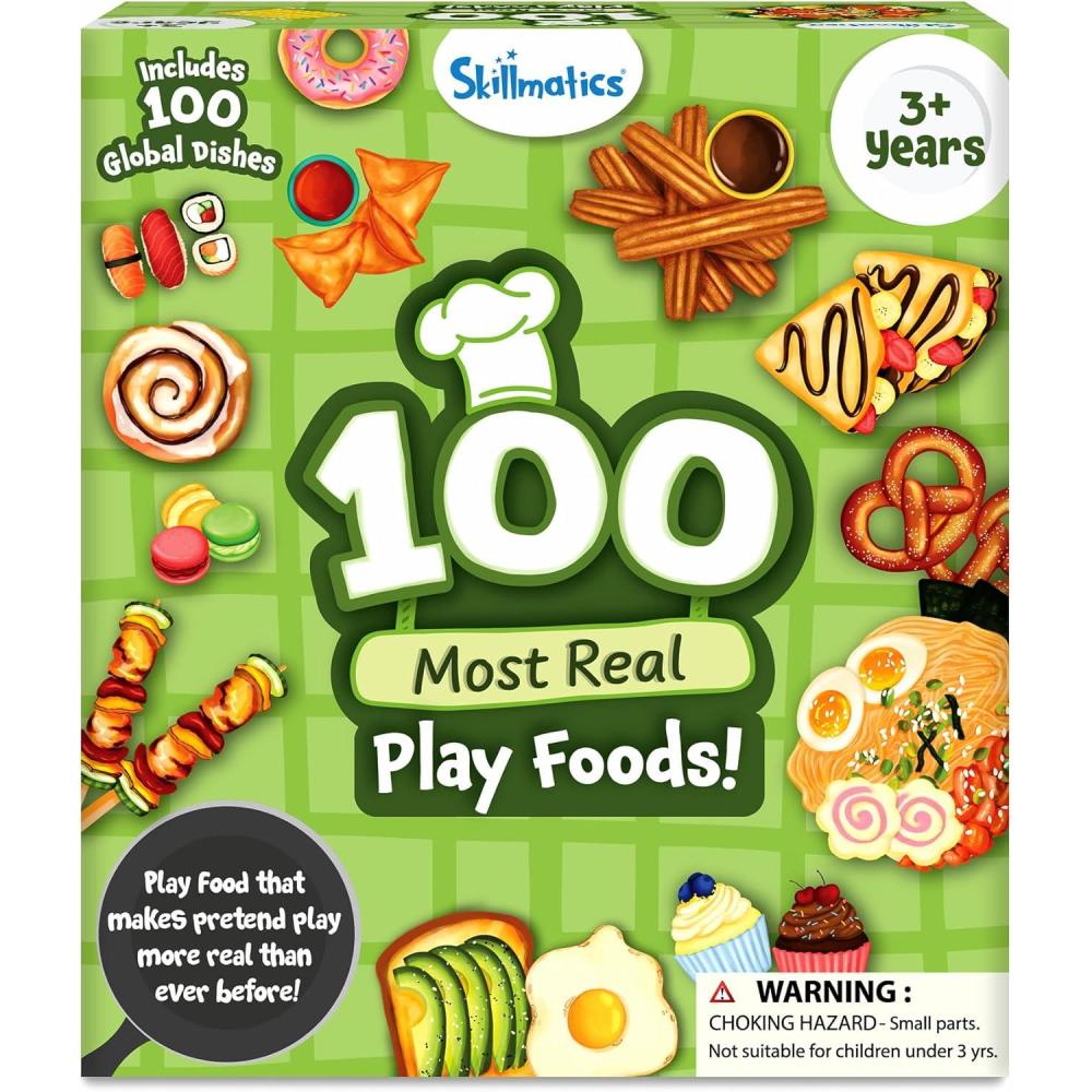 image:imageSkillmatics Pretend Play Playset  100 Most Real Play Foods for Childs Play BacktoSchool Kitchen Accessories Play Kitchen Toys Gifts for Boys Girls Kids amp Toddlers Ages 3 and up2 Play Foods