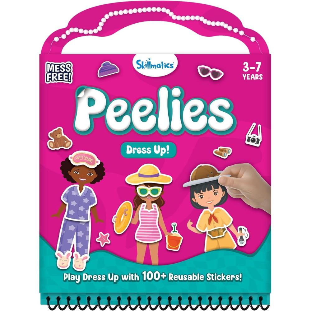 image:imageSkillmatics Reusable Sticker Activity Book  Peelies 100 Reusable Stickers 6 Pictures MessFree Fun for Kids Creative Play amp Travel Toy Gifts for Boys amp Girls Ages 3 4 5 6 7Dress Up