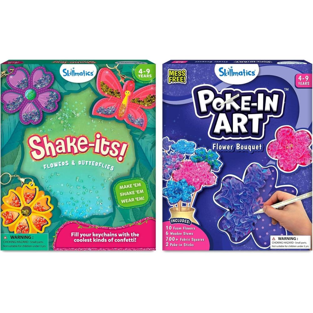 image:imageSkillmatics Shake Its Flowers amp Butterflies and Pokein Art Flower Bouquet Bundle No Mess Art for Kids DIY Creative Activity Gifts for Boys amp Girls Ages 4 5 6 7 8 9