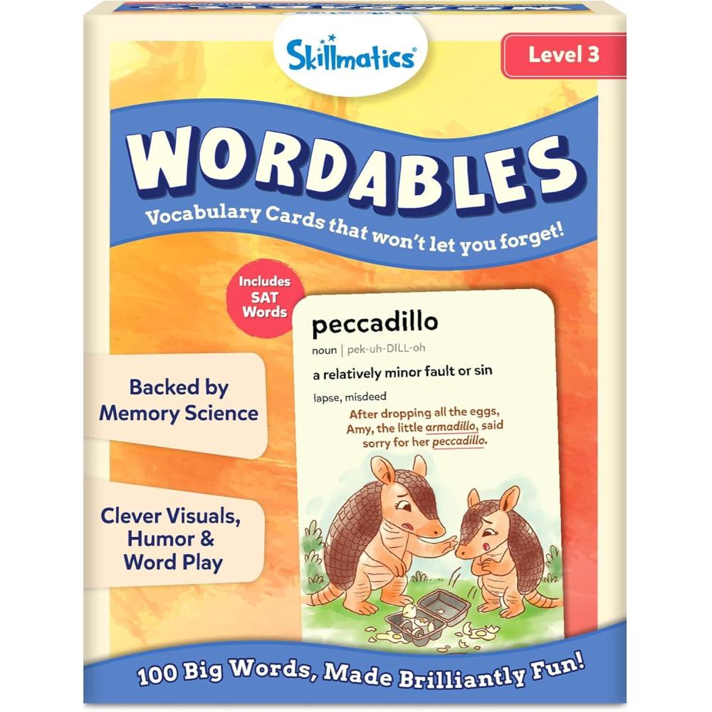 image:imageSkillmatics Vocabulary Flash Cards for SAT Prep  Learn 100 Words with Wordplay Visuals amp Soundplay Study Aid amp Educational Gift for Ages 12 13 14 amp Up ScreenFree Language GameSAT
