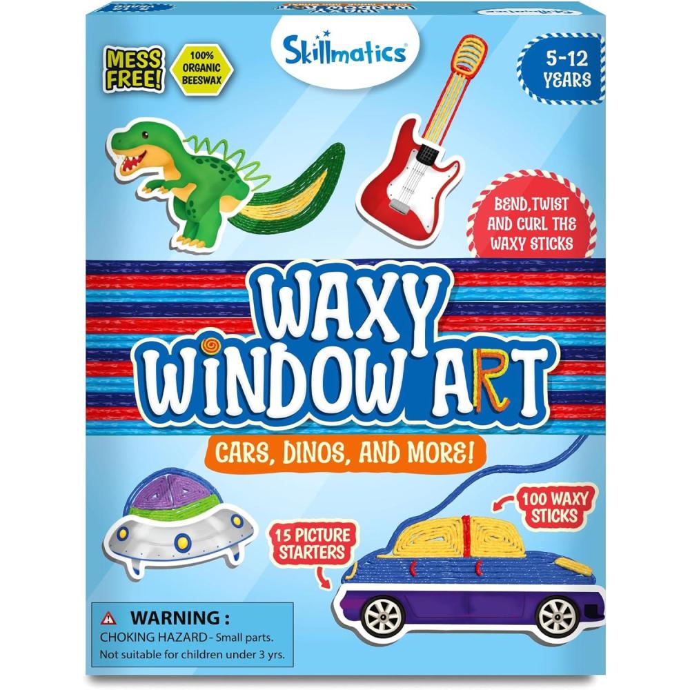image:imageSkillmatics Waxy Stick Art Kit  100 Bendable amp Reusable Waxy Sticks for MessFree DIY Fun Pretty Pictures with Unicorns amp Princesses Creative Gifts for Girls amp Boys Ages 5 6 7 8 9 10 11 123 Cars  Dinos  More