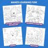 Skillmatics Color & Learn Activity Book – Letters, Numbers, Phonics & Shapes, 12 Retractable Mess-Free Crayons & 50 Pages, Educational Gift for Toddlers and Preschoolers Ages 3, 4, 5, 6(Letters  Numbers  Phonics & Shapes)