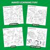 Skillmatics Color & Learn Activity Book – Letters, Numbers, Phonics & Shapes, 12 Retractable Mess-Free Crayons & 50 Pages, Educational Gift for Toddlers and Preschoolers Ages 3, 4, 5, 6(Animals)