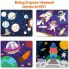 Skillmatics Dot It Sticker Art – Dinosaurs, Mess-Free Fun for Kids, 500+ Stickers, Craft Kits, DIY Scrapbooking Activity, Travel Toys, Gifts for Boys & Girls Ages 3, 4, 5, 6, 7(7. Space)