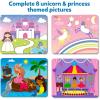 Skillmatics Dot It Sticker Art – Dinosaurs, Mess-Free Fun for Kids, 500+ Stickers, Craft Kits, DIY Scrapbooking Activity, Travel Toys, Gifts for Boys & Girls Ages 3, 4, 5, 6, 7(3. Unicorns & Princesses)