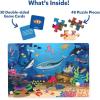 Skillmatics Floor Puzzle & Game – Piece & Play Construction Site, Jigsaw & Toddler Puzzles, Educational Toy, Gifts for Boys & Girls Ages 3, 4, 5, 6, 7 (48 Pieces, 2 x 3 feet)(2. Underwater Animals)