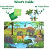 Skillmatics Floor Puzzle & Game – Piece & Play Construction Site, Jigsaw & Toddler Puzzles, Educational Toy, Gifts for Boys & Girls Ages 3, 4, 5, 6, 7 (48 Pieces, 2 x 3 feet)(3. Wild Animals)