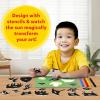 Skillmatics Paper Art Kit – STEM Craft Kit for Kids with Decorative Paper, Stencils & Markers, Create with Light, Mess-Free, Indoor Fun, Gift for Ages 4, 5, 6, 7, 8, 9, 10, 11, 12(Animals)
