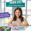 Skillmatics Puzzle Activity – Tape It Animal Sticker Puzzles, 300+ Easy-Tear Stickers, Art & Craft Kit, Educational Fine Motor Skills & Travel Toy, Gift for Kids Ages 4, 5, 6, 7, 8(Unicorns & Princesses)