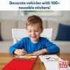 Skillmatics Reusable Sticker Activity Book – Peelies, 100+ Reusable Stickers, 6 Pictures, Mess-Free Fun for Kids, Creative Play & Travel Toy, Gifts for Boys & Girls Ages 3, 4, 5, 6, 7(Cars  Trucks & More!)