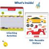 Skillmatics Reusable Sticker Activity Book – Peelies, 100+ Reusable Stickers, 6 Pictures, Mess-Free Fun for Kids, Creative Play & Travel Toy, Gifts for Boys & Girls Ages 3, 4, 5, 6, 7(Cars  Trucks & More!)