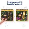 Skillmatics Scratch Art Book for Kids – Unicorns & Princesses, Craft Kits & Supplies, 30+ Scratch Stickers, Travel Toys, DIY Kit, Valentine’s Day Gifts for Girls & Boys Ages 3, 4, 5, 6, 7, 8(1. Animals)