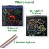 Skillmatics Scratch Art Book for Kids – Unicorns & Princesses, Craft Kits & Supplies, 30+ Scratch Stickers, Travel Toys, DIY Kit, Valentine’s Day Gifts for Girls & Boys Ages 3, 4, 5, 6, 7, 8(3. Dinosaurs)