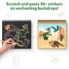 Skillmatics Scratch Art Book for Kids – Unicorns & Princesses, Craft Kits & Supplies, 30+ Scratch Stickers, Travel Toys, DIY Kit, Valentine’s Day Gifts for Girls & Boys Ages 3, 4, 5, 6, 7, 8(3. Dinosaurs)