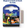 Skillmatics Scratch Art Book for Kids – Unicorns & Princesses, Craft Kits & Supplies, 30+ Scratch Stickers, Travel Toys, DIY Kit, Valentine’s Day Gifts for Girls & Boys Ages 3, 4, 5, 6, 7, 8(1. Animals)