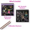 Skillmatics Scratch Art Book for Kids – Unicorns & Princesses, Craft Kits & Supplies, 30+ Scratch Stickers, Travel Toys, DIY Kit, Valentine’s Day Gifts for Girls & Boys Ages 3, 4, 5, 6, 7, 8(2. Unicorns & Princesses)
