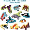 Skillmatics Step by Step Puzzles – 40 Piece Jigsaw & Toddler Puzzle, Montessori Educational Toy for Boys & Girls, Farm Animals, Travel Friendly, Gifts for Kids Ages 3, 4, 5 and Up(4. Underwater Animals)