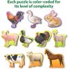 Skillmatics Step by Step Puzzles – 40 Piece Jigsaw & Toddler Puzzle, Montessori Educational Toy for Boys & Girls, Farm Animals, Travel Friendly, Gifts for Kids Ages 3, 4, 5 and Up(1. Farm Animals)