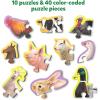 Skillmatics Step by Step Puzzles – 40 Piece Jigsaw & Toddler Puzzle, Montessori Educational Toy for Boys & Girls, Farm Animals, Travel Friendly, Gifts for Kids Ages 3, 4, 5 and Up(1. Farm Animals)